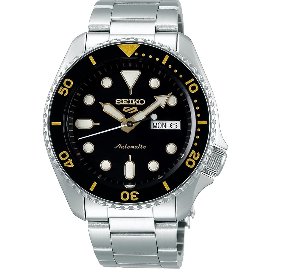 Amazon.co.jp: Seiko 5 スポーツブラックダイヤル シルバー